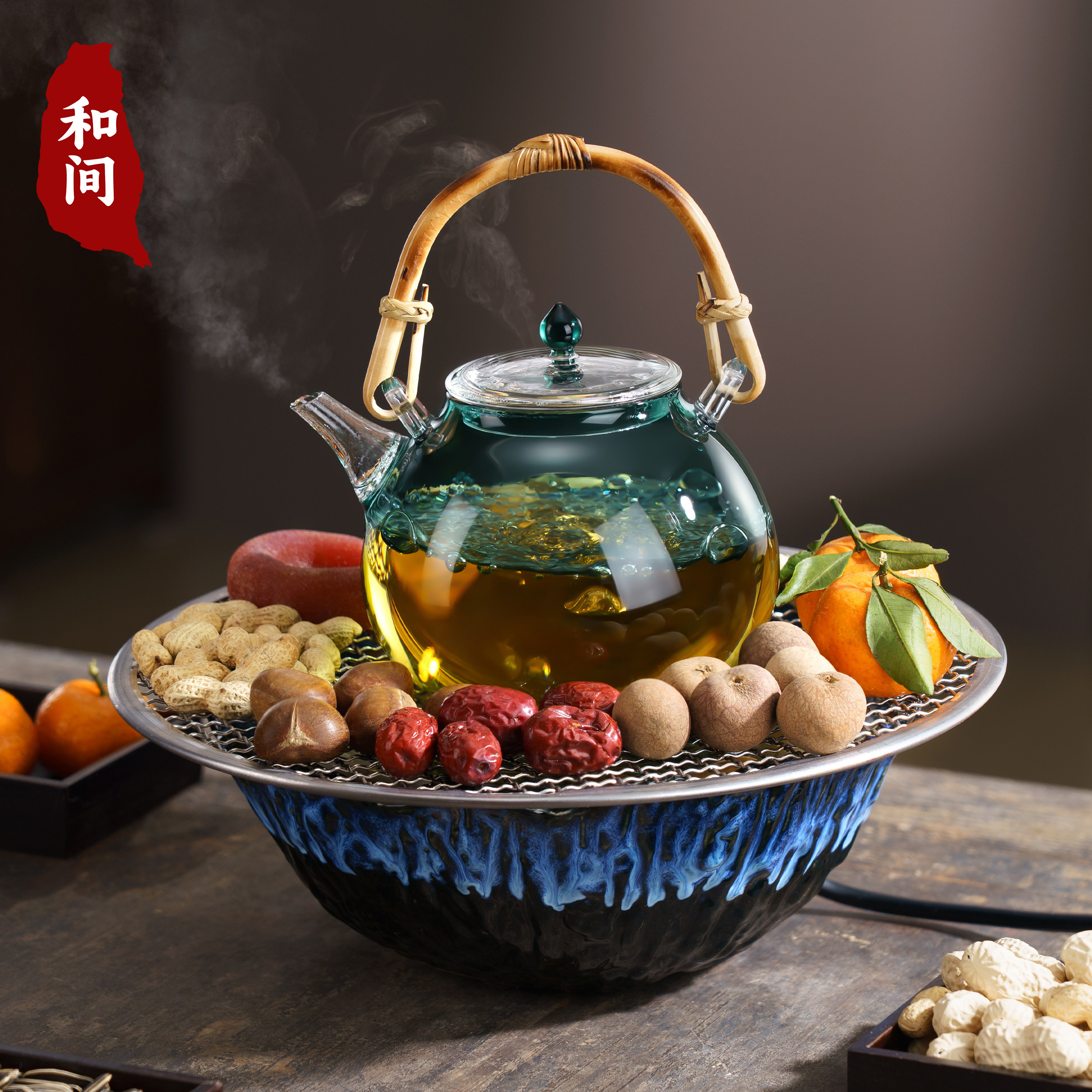 高端玻璃煮茶壶电陶炉专用套装高颜值陶瓷冬日围炉煮茶电炉煮茶器