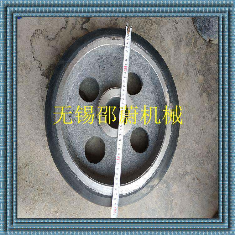 厂家货源供应12寸直径400mm滚轮架橡胶轮 耐磨承重橡胶轮