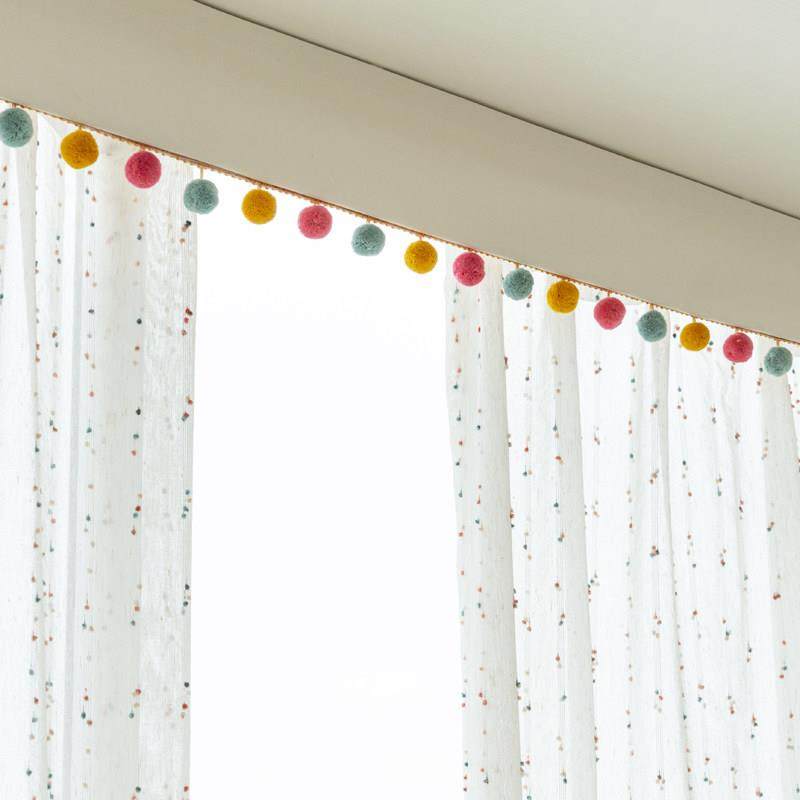 ins风多巴胺儿童房防漏光窗帘帘头免安装窗幔飘窗幔头自粘魔术贴,居家布艺,定制窗帘,淘宝优惠券,粉丝福利购,淘宝优惠卷