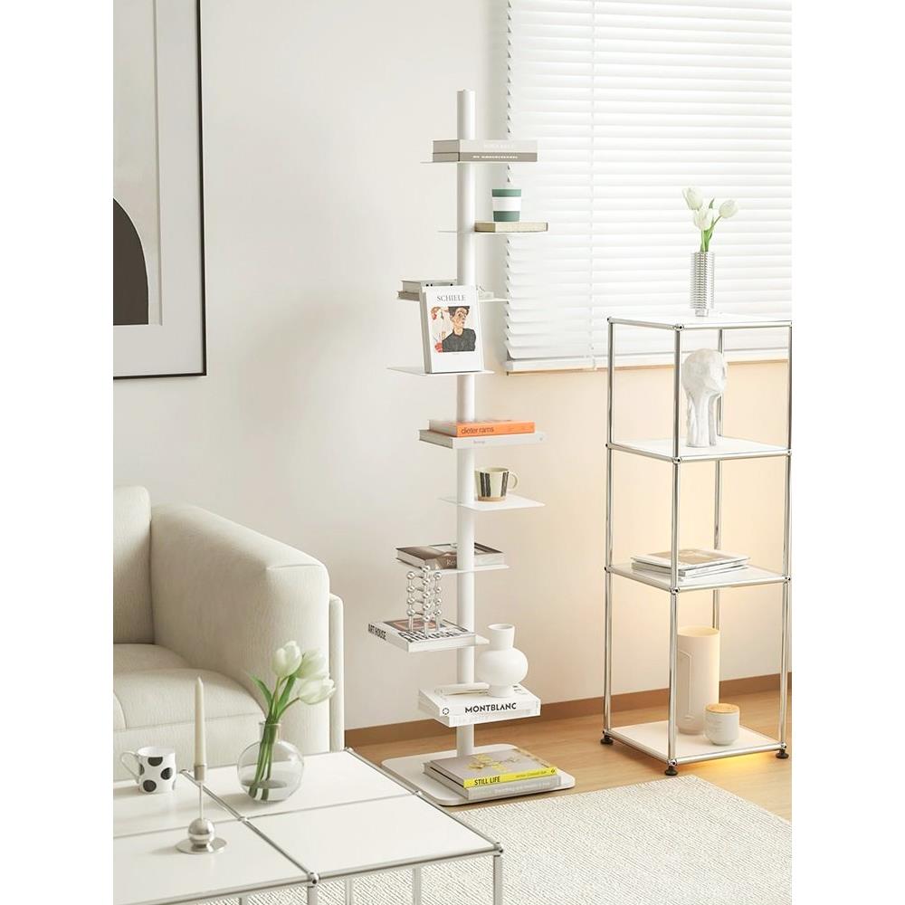 【H&W】旋转落地ins收纳架铁艺香薰网红置物架家用可移动多层书架