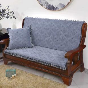 定做秋冬加厚红木实木沙发海绵坐垫联邦椅三人长椅垫坐靠分离式