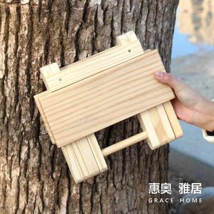 鲁班板凳瞎掰小凳轻便携折叠小凳子实木头马扎纯手工高中通用技术