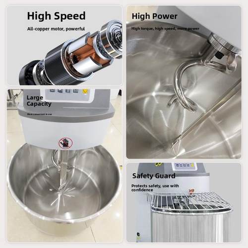 京清双速双动和面机商用25kg 25kg不锈钢变频静音大型和面机
