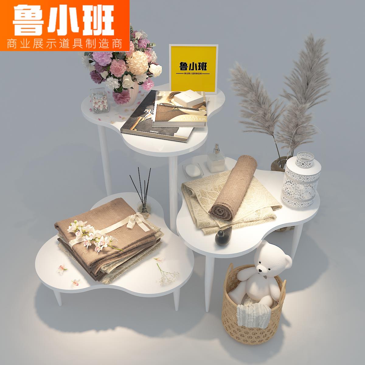 服装店中岛展示桌陈列展示架氛围布置网红小桌女装店流水台展示台