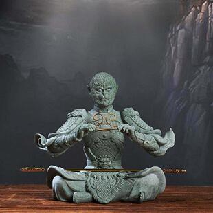 青砂石孙悟空茶宠高级礼品手把件鱼缸摆件假山造景家居装饰盆景