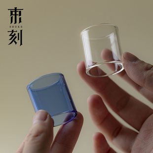 束刻 日式简约玻璃扳指盖置紫砂壶盖托盖碗高端创意茶盖茶道配件