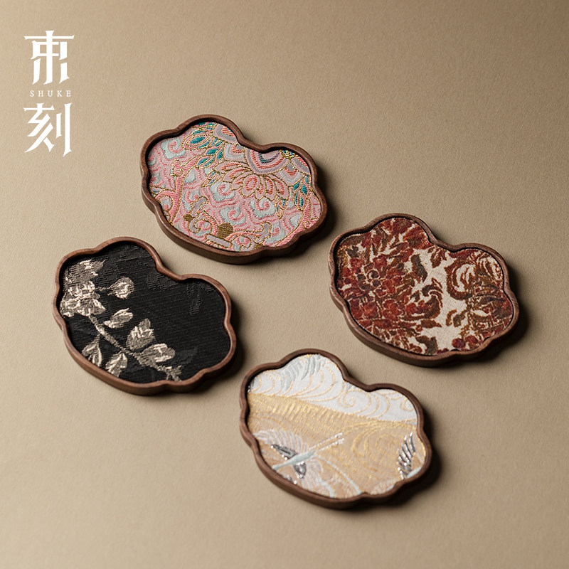 束刻 中式胡桃木杯垫杯托 托茶具配件品茗杯茶杯茶垫子盖碗茶壶茶,餐饮具,茶道/零配,淘宝优惠券,粉丝福利购,淘宝优惠卷