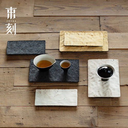 粗陶壶承禅意茶台手工干泡茶