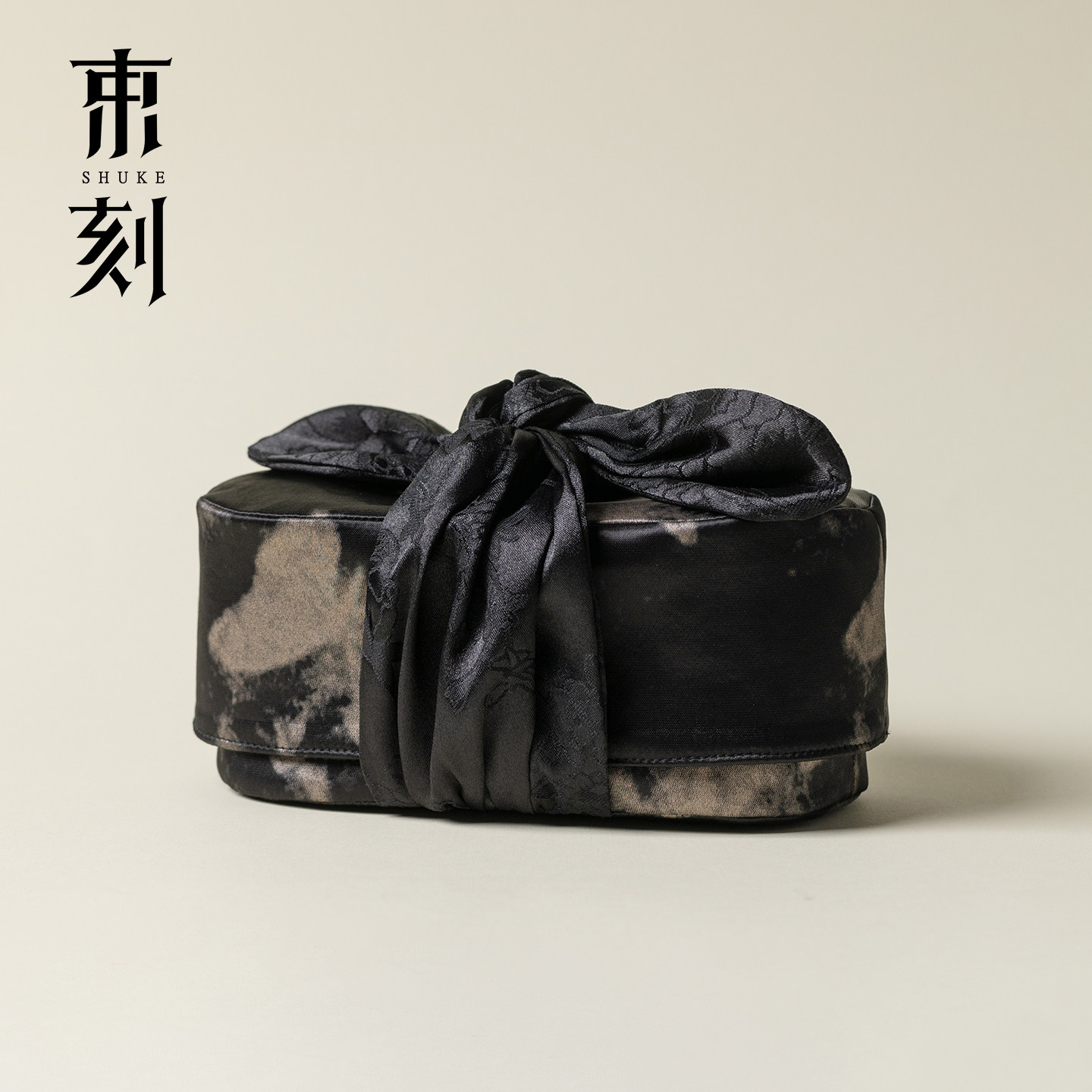 束刻织锦缎银蝴蝶茶具收纳包禅意便携一壶三杯收纳袋储物防磕茶包