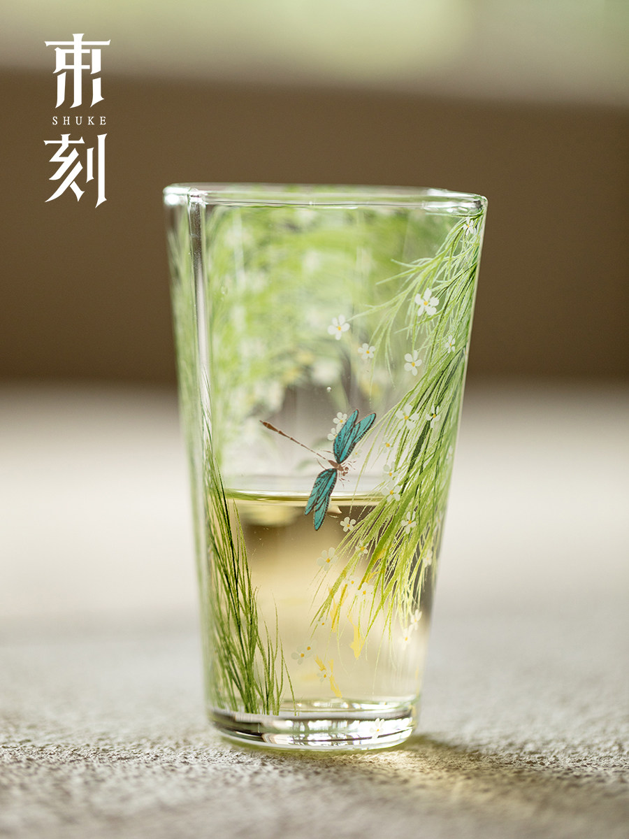 束刻芊野轻奢冷萃杯茶杯耐热高硼硅主人杯高端个人专用品茗闻香杯