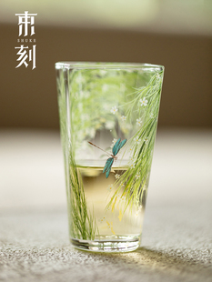 束刻芊野轻奢冷萃杯茶杯耐热高硼硅主人杯高端个人专用品茗闻香杯