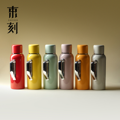 束刻 316不锈钢传家壶高端机械温度计温闷茶壶便携车载保温壶茶壶