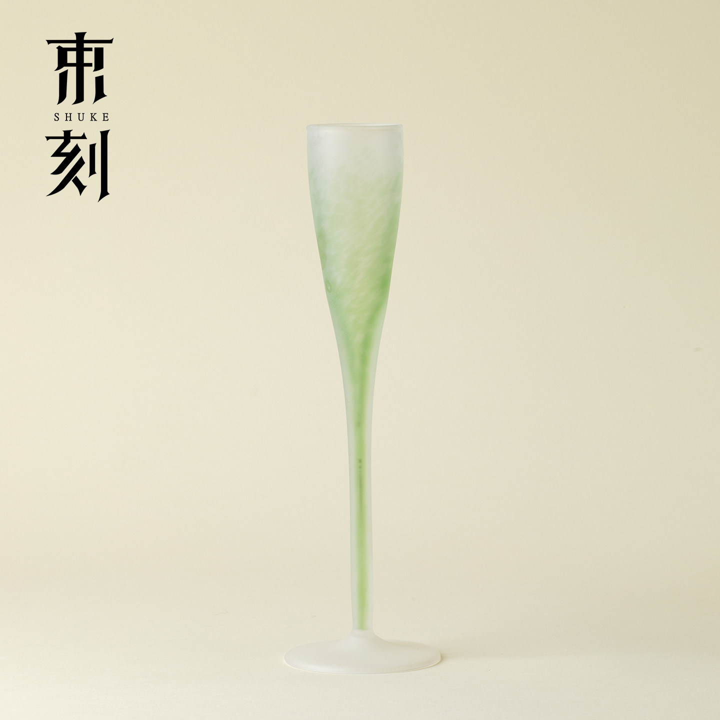 束刻渐绿月笼砂玻璃高脚杯透明鸡尾酒杯气泡酒杯精致葡萄酒香槟杯