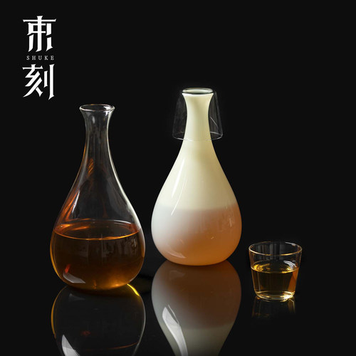 束刻 日式进口玻璃醒酒器创意轻奢红酒葡萄酒分酒器高档酒壶酒具