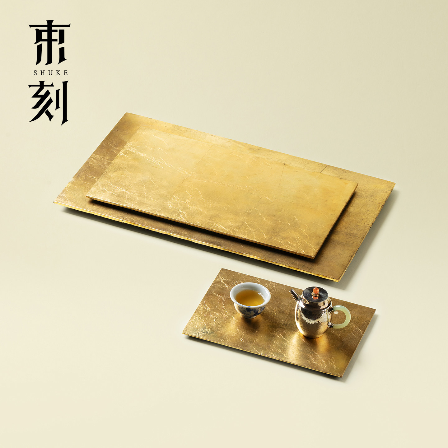 束刻大漆金箔茶盘非遗漆器手工干泡盘防烫功夫茶具高档长方形托盘