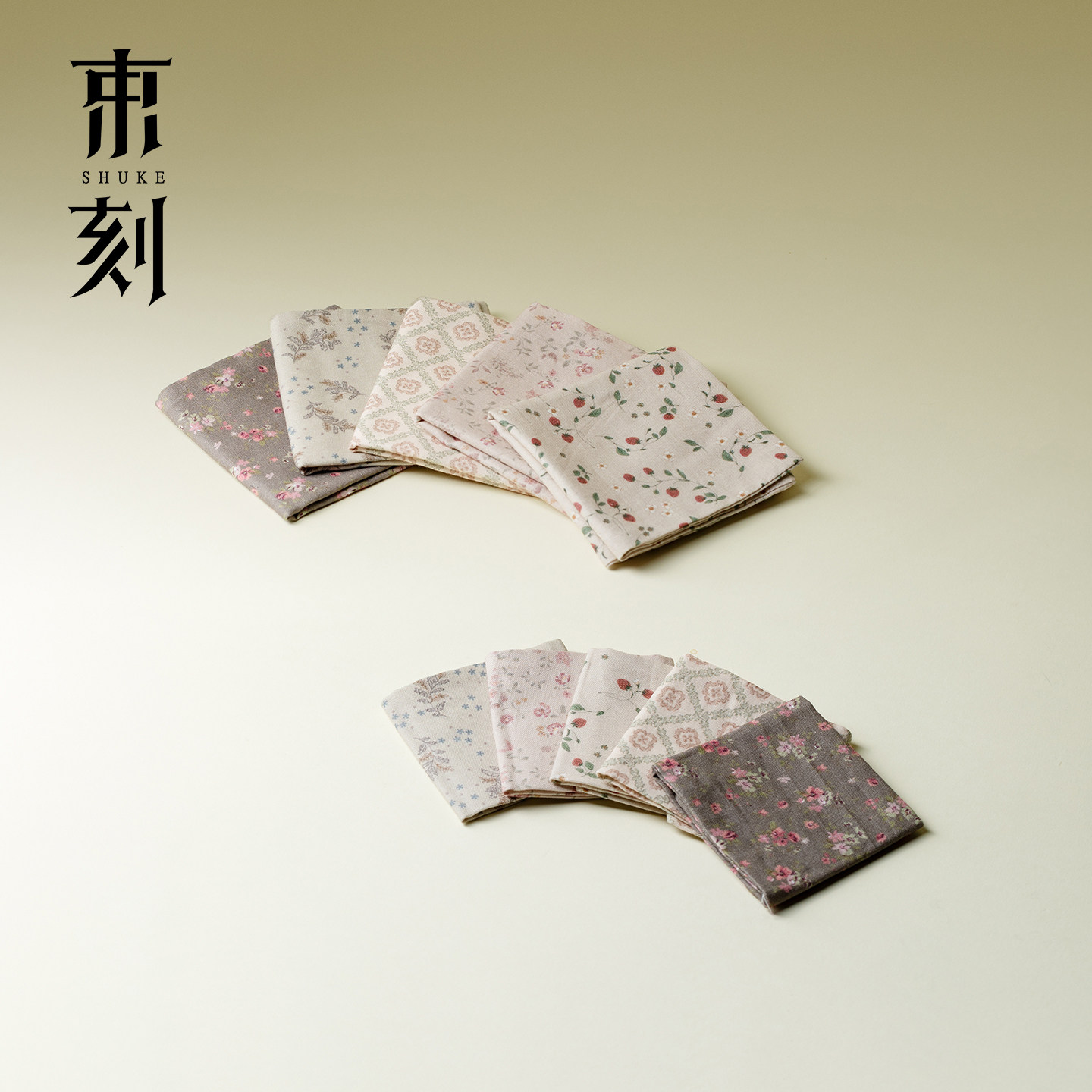 束刻 日式小碎花棉麻茶巾手工缝制茶布超强吸水抹布毛巾隔热茶垫