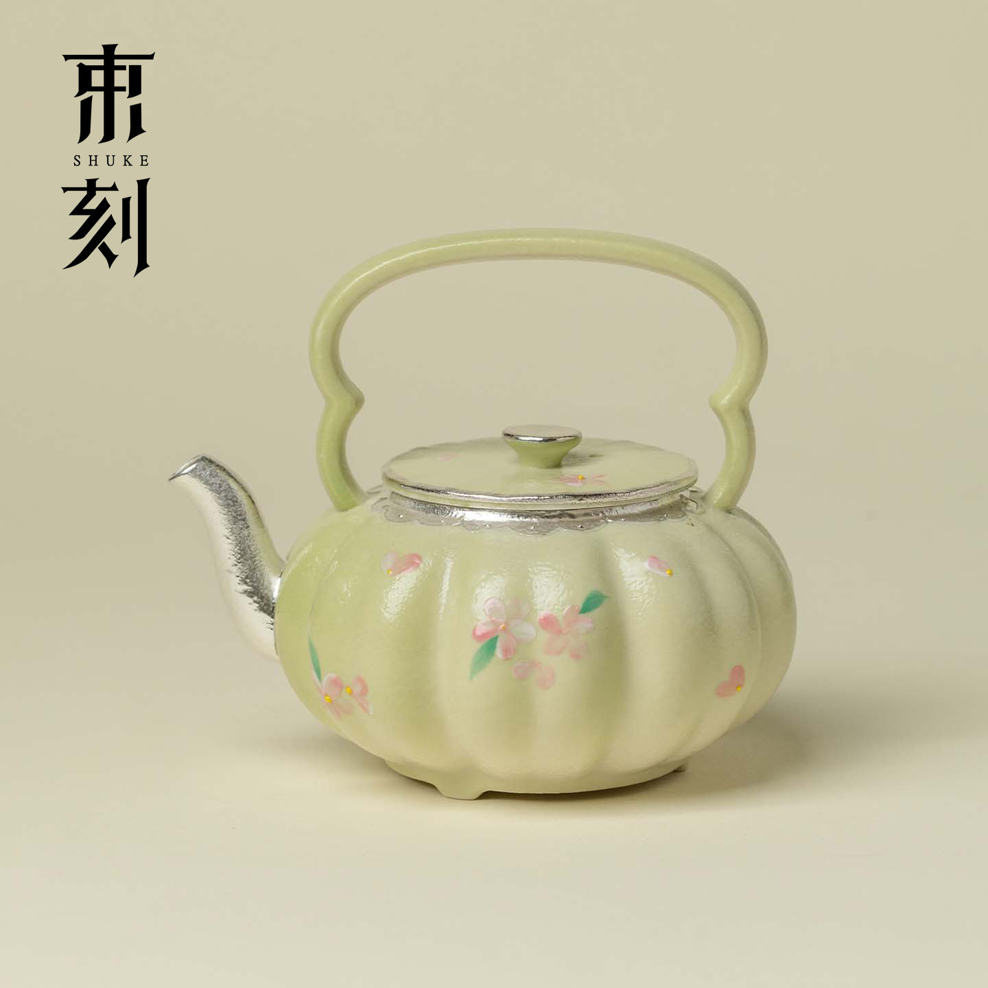 手工鎏银南瓜提梁壶创意