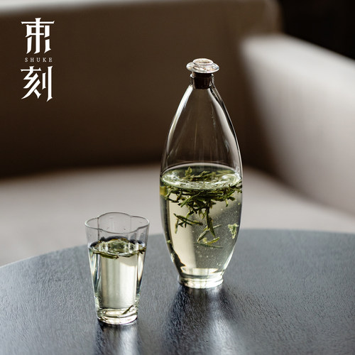 束刻 北欧风耐热玻璃瓶冷泡瓶热泡瓶多功能密封酒瓶器凝聚酒具瓶