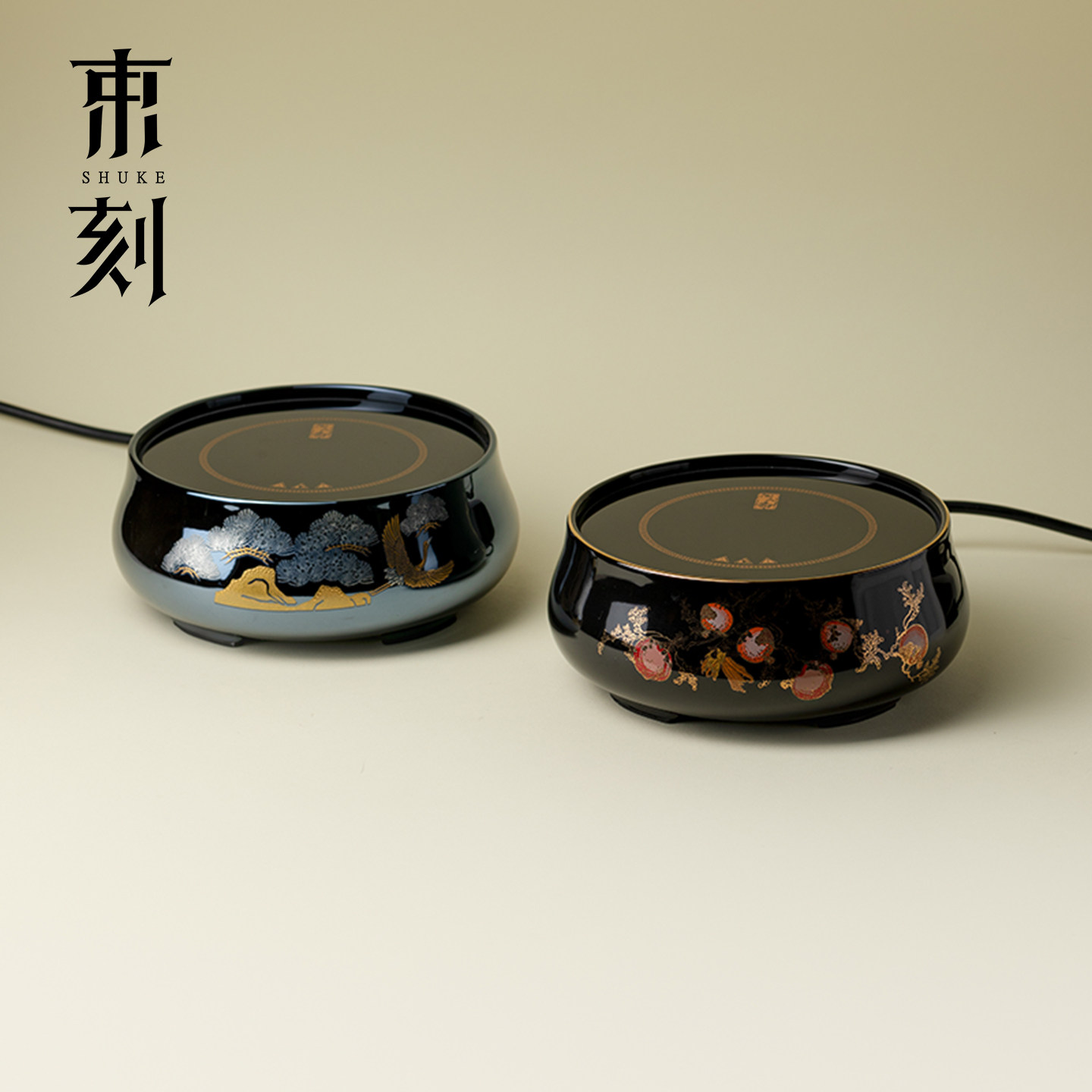 银杏纹电陶炉煮茶器烧水炉电热炉