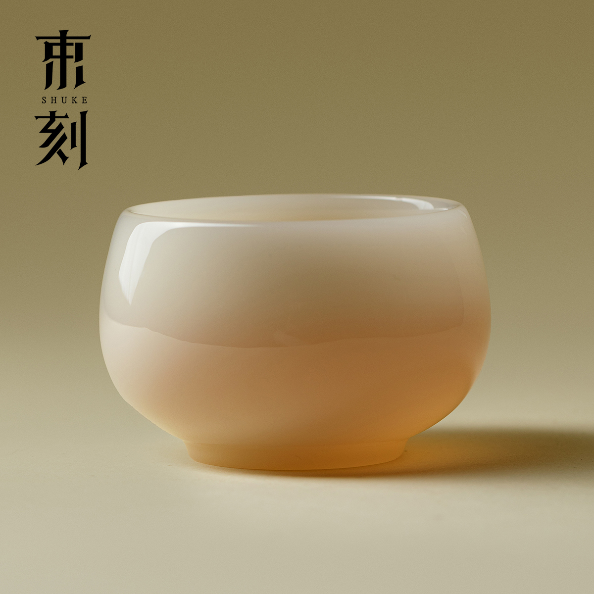 束刻冰种玉瓷禅定杯德化中国白陶瓷茶杯高端透明主人杯个人品茗杯