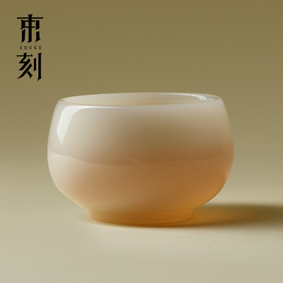 束刻冰种玉瓷禅定杯德化中国白陶瓷茶杯高端透明主人杯个人品茗杯