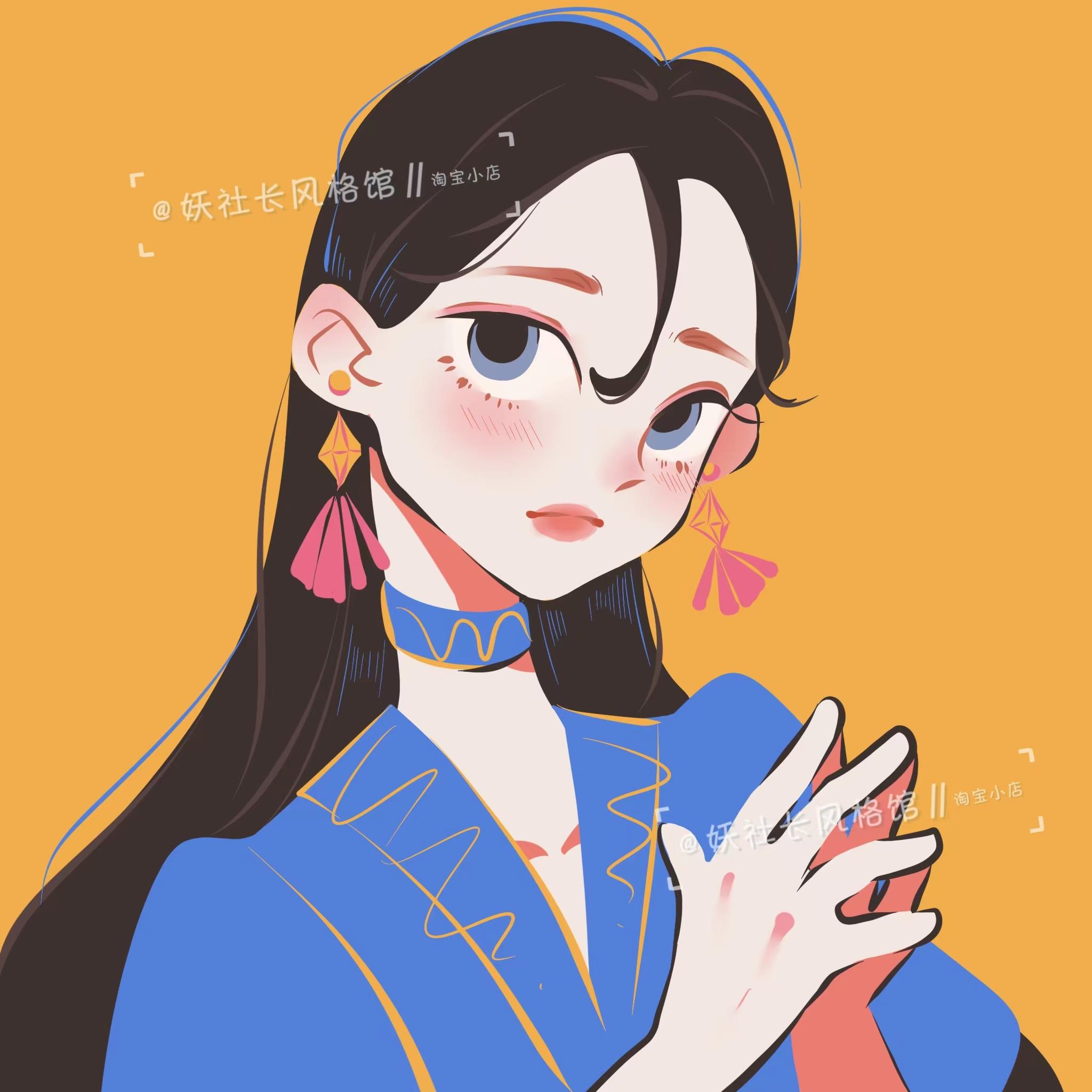 可爱甜美头像 全家福手绘Q版卡通漫画 画情侣婚礼礼物真人照片定