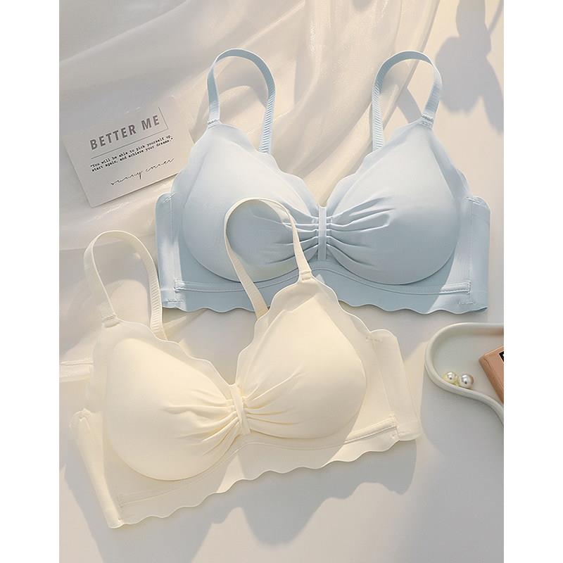 品牌夏季薄款无痕少女内衣女小胸聚拢无钢圈收副乳舒适文胸罩套装