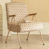 北欧中古沙发椅阳台客厅覆古家具单人沙发小户型铁艺家用休闲椅子