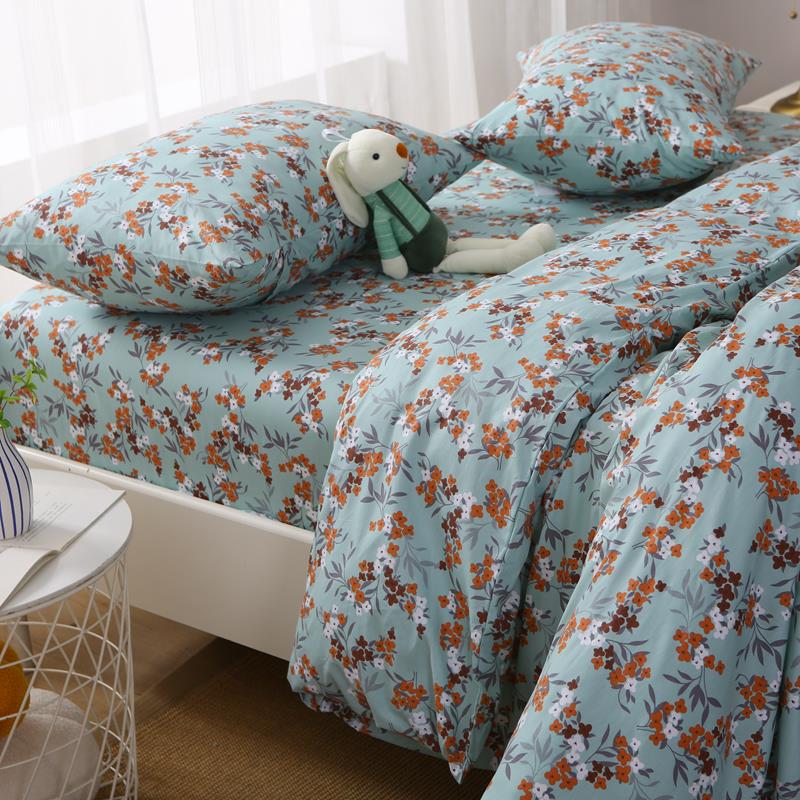 深色小碎花纯棉被套单件100全棉被罩2.2x2.4单双人150x200x230女