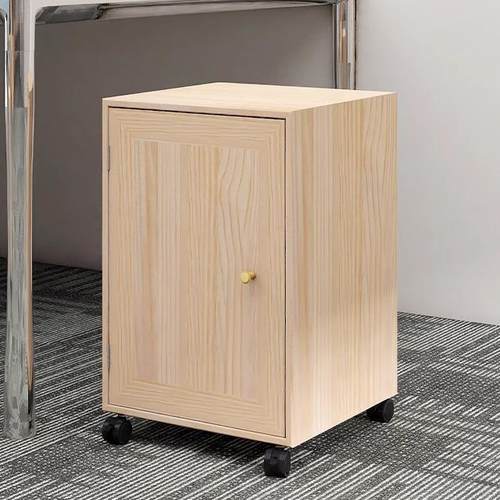 文件柜矮柜办公室储物柜带锁档案资料柜桌下收纳小柜子实木收纳柜