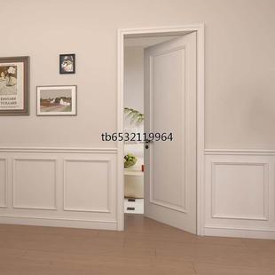 法式木门实木复合烤漆门室内门卧室门套装门白色房间门实木烤漆门