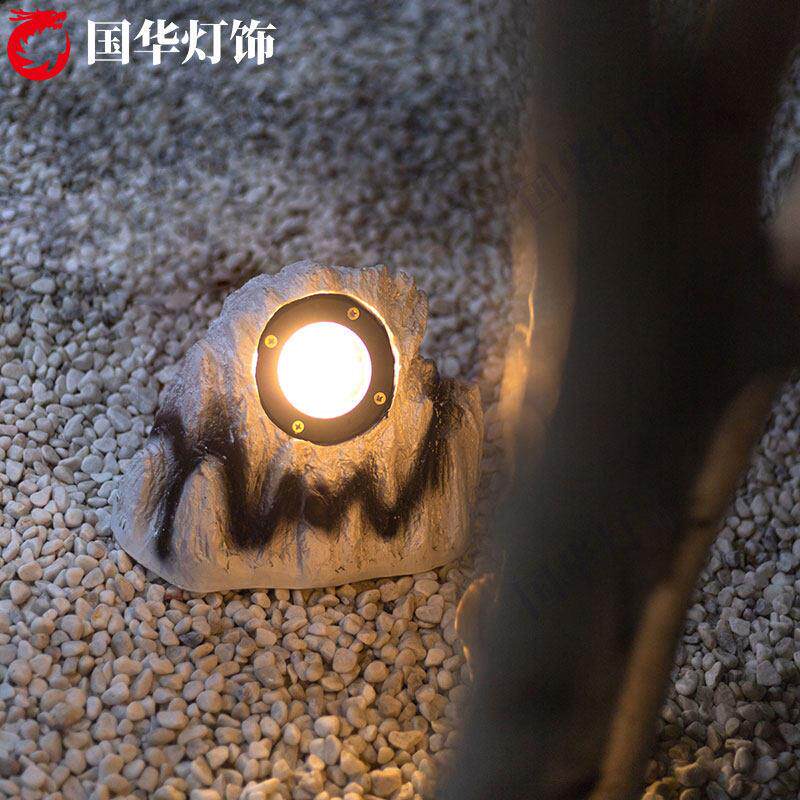 LED照树石头灯户外防水景观灯庭院花园布置仿真石头灯装饰草坪灯