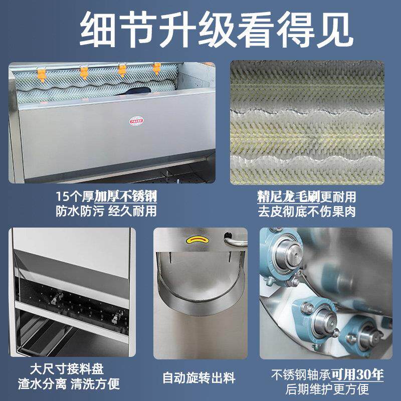 土豆去皮机商用全自动毛刷式芋头姜红薯莲藕马蹄电动清洗削脱皮器