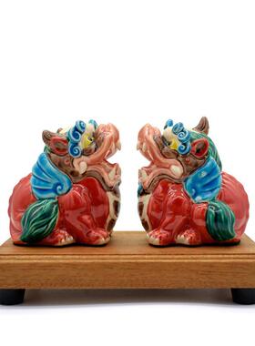 陶瓷国潮招财貔貅家居摆饰交趾陶天禄瑞兽店铺公司活动开 业礼品