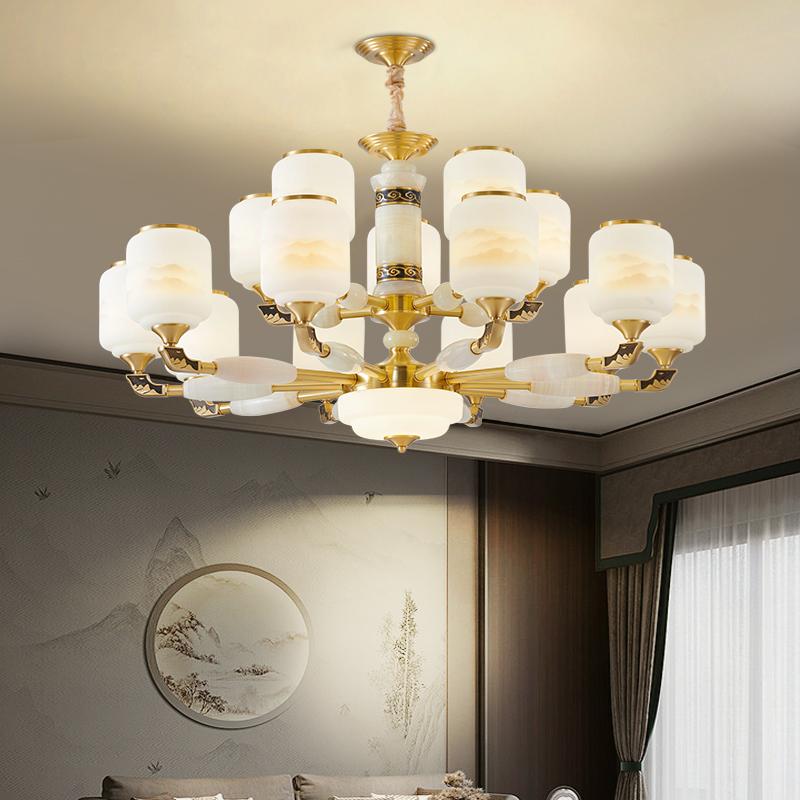 新中式客厅吊灯全铜中国风主灯