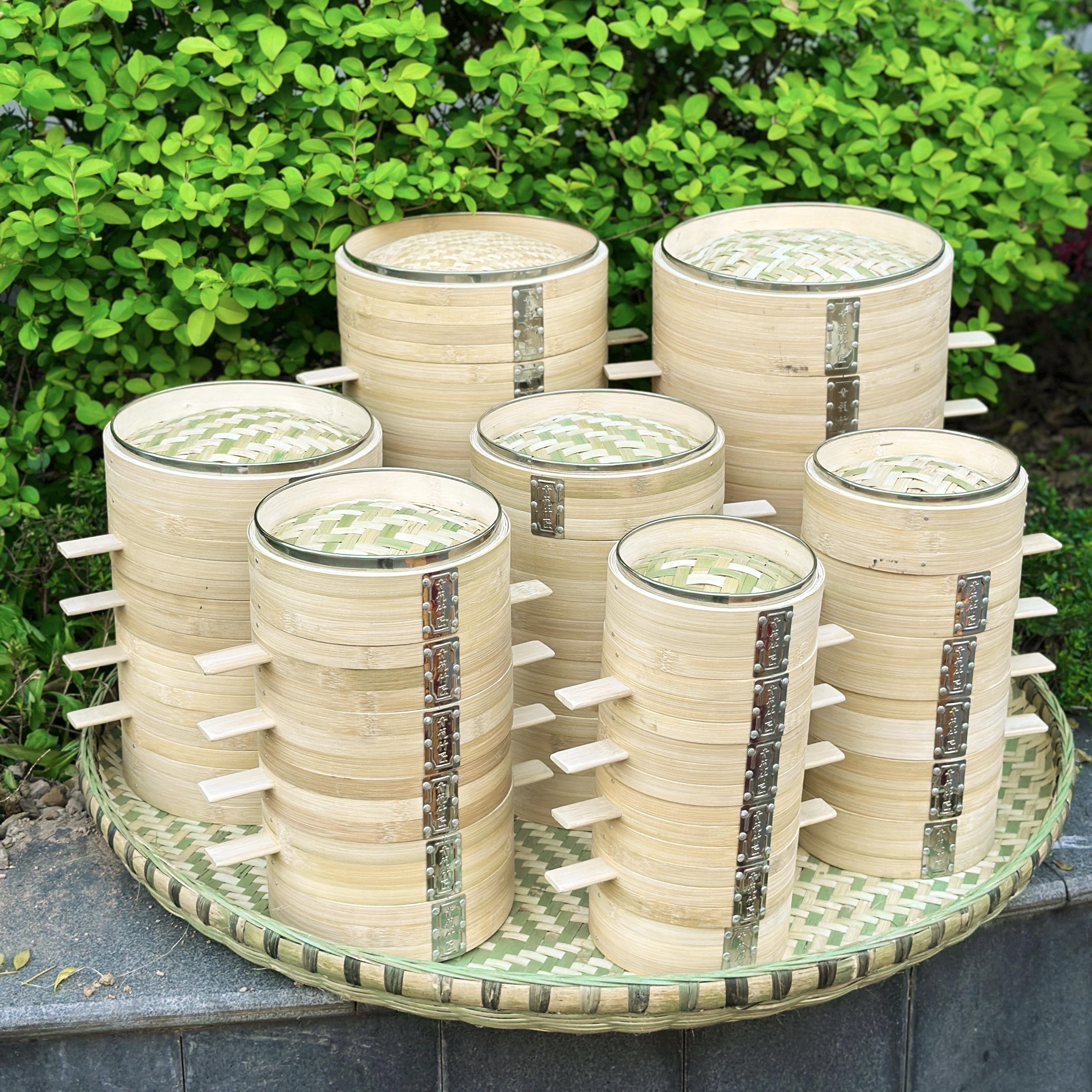 【商用竹蒸笼】商用蒸笼加深楠竹蒸格家用竹制小笼包蒸锅笼屉包子