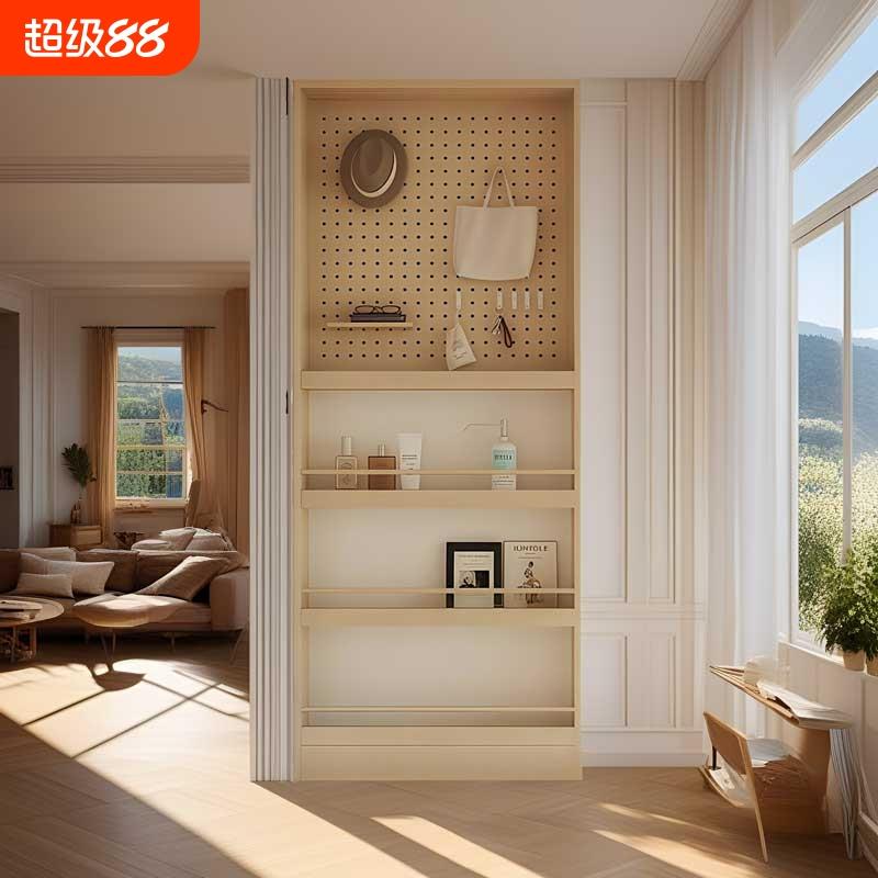 门后超薄置物架入户挂衣架多层收纳架夹缝储物架壁挂书架洞洞板架