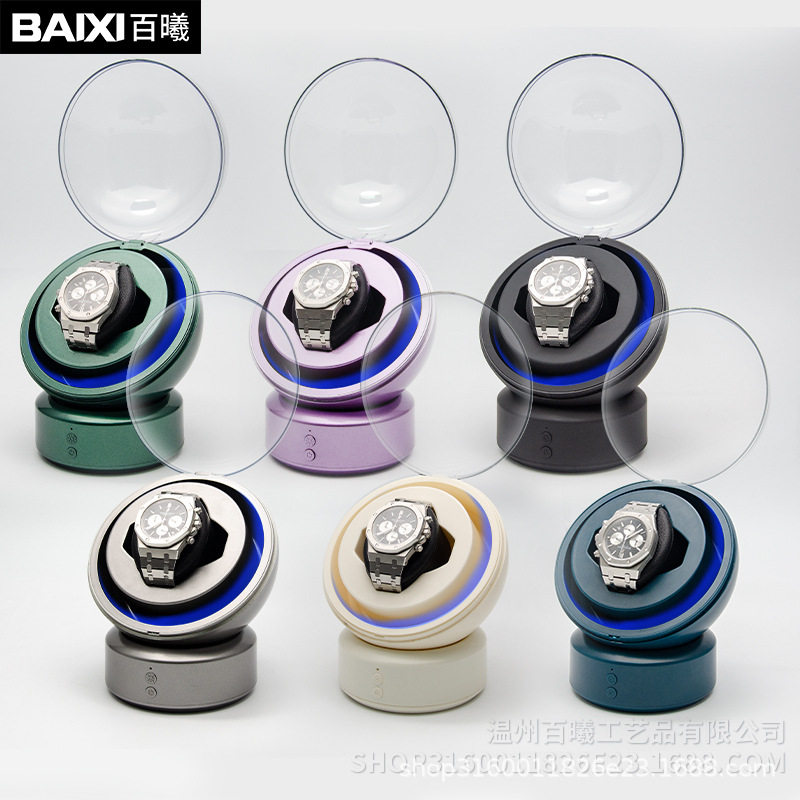 现货单表位摇表器充电款单头单只机械表摇摆器小型自动手表收纳盒图片