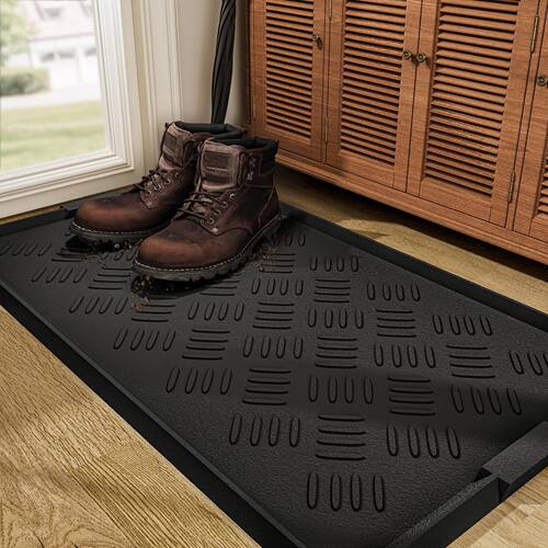 Rubber Boot Tray, Non Slip Shoe Tray for Entryway
