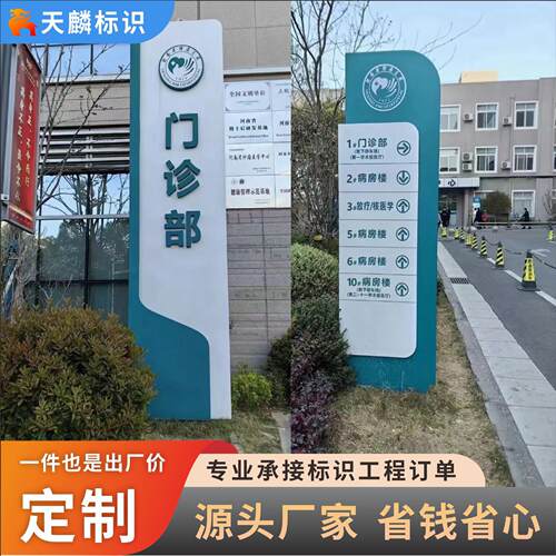 医院导视牌户外导示路牌室外导览图楼层导引指示牌室内大厅索引