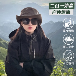 【年货大促】防风防水秋冲锋衣男女同款运动夹克连帽休闲外套QQ1