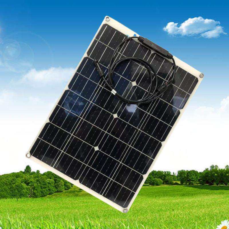 新品太阳能板40W太阳能电池板MC4接线盒套件移动充电电源