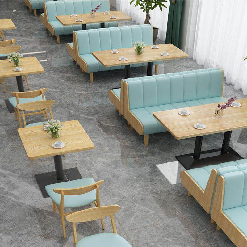 休闲西餐厅靠墙卡座奶茶甜品火锅汉堡冷饮店实木沙发桌椅组合