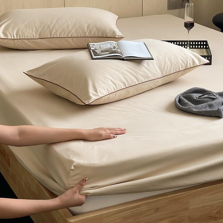 轻奢加厚100S全棉磨毛床笠床上用品单件床褥床单家用秋冬