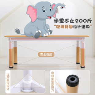家用长方形塑料桌子椅子幼儿园宝宝早教学习涂鸦 儿童桌椅套装