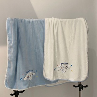 卡通浴巾毛巾可爱风珊瑚绒柔软吸水速干可裹浴袍家用宿舍 情侣款