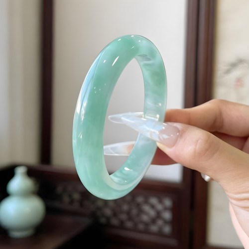玉长情【青绿系列】玉手镯子