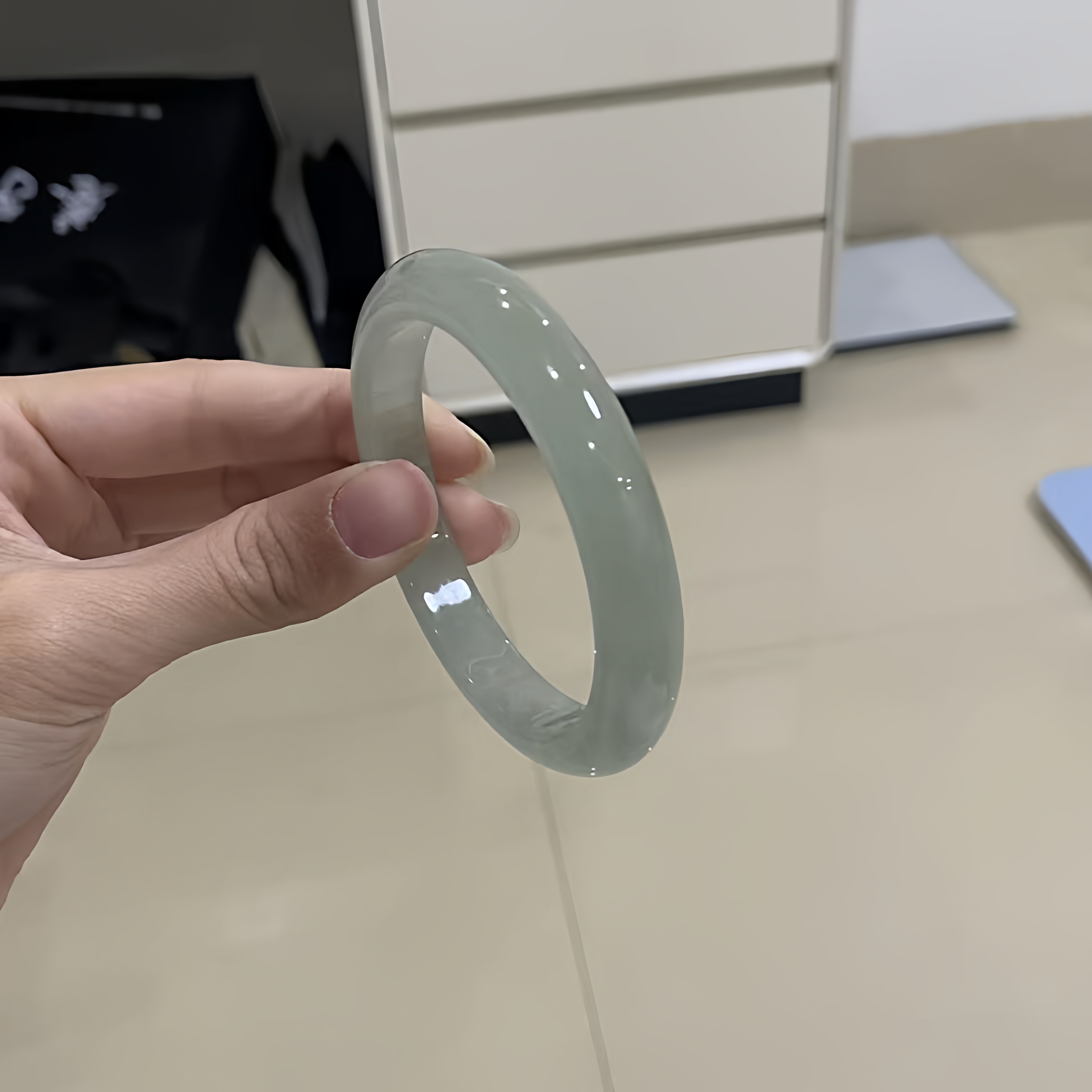 玉长情【丹青系列】翡翠玉手镯子