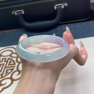 少女款 高端缅甸翡翠正品 紫罗兰真玉手镯子处理 如诗系列 玉长情