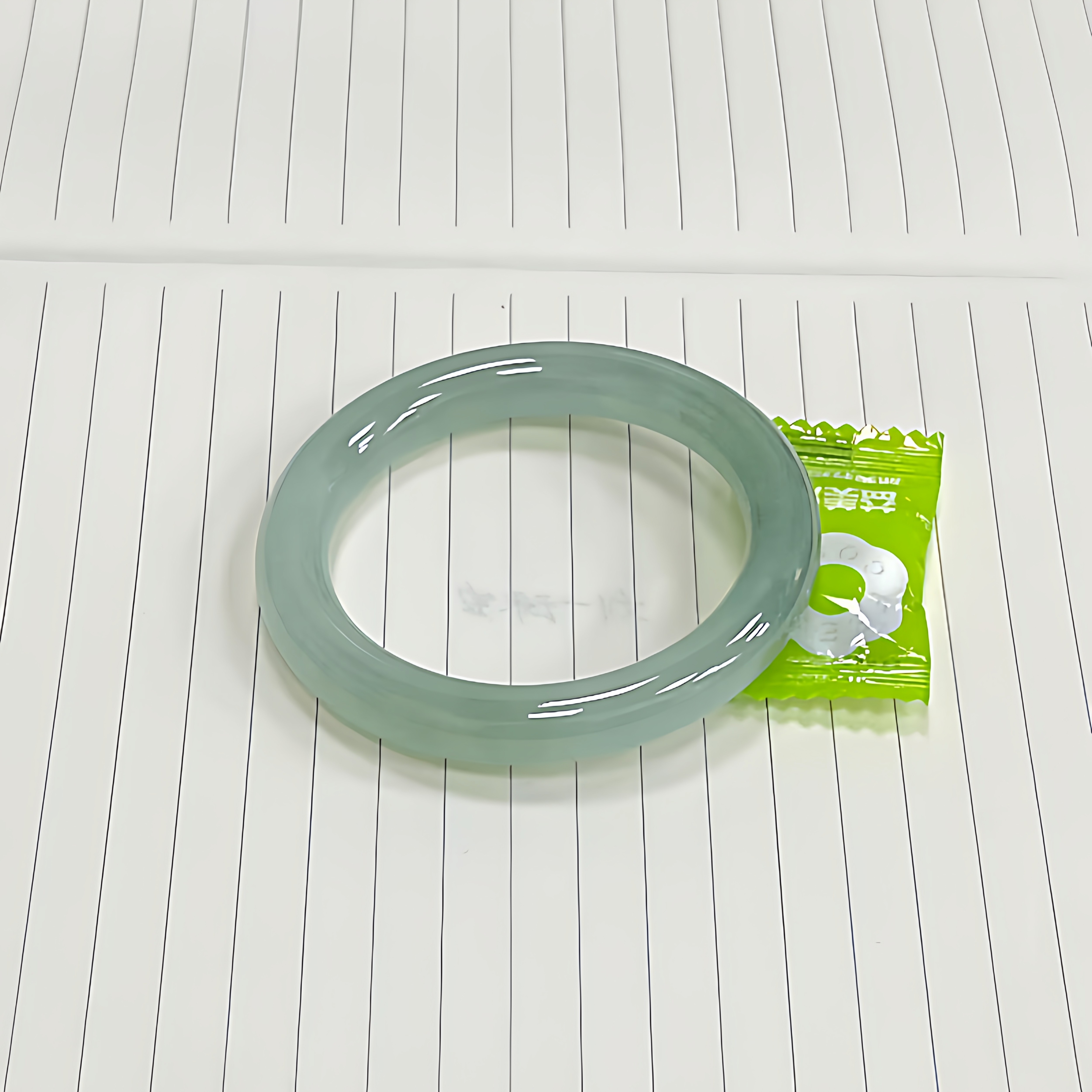 玉长情【空青系列】高冰种缅甸高端翡翠飘花正品玉手镯子步离处理